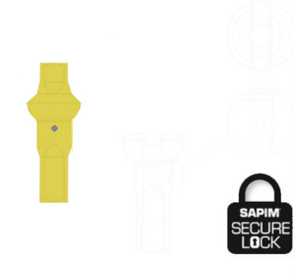 Sapim Aluminium Nippels Double Square  Geel  Secure-Lock