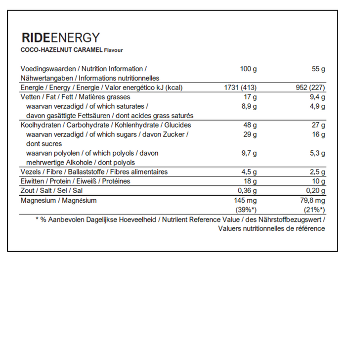PowerBar Ride Energy Bar - Coco - Hazelnut Caramel