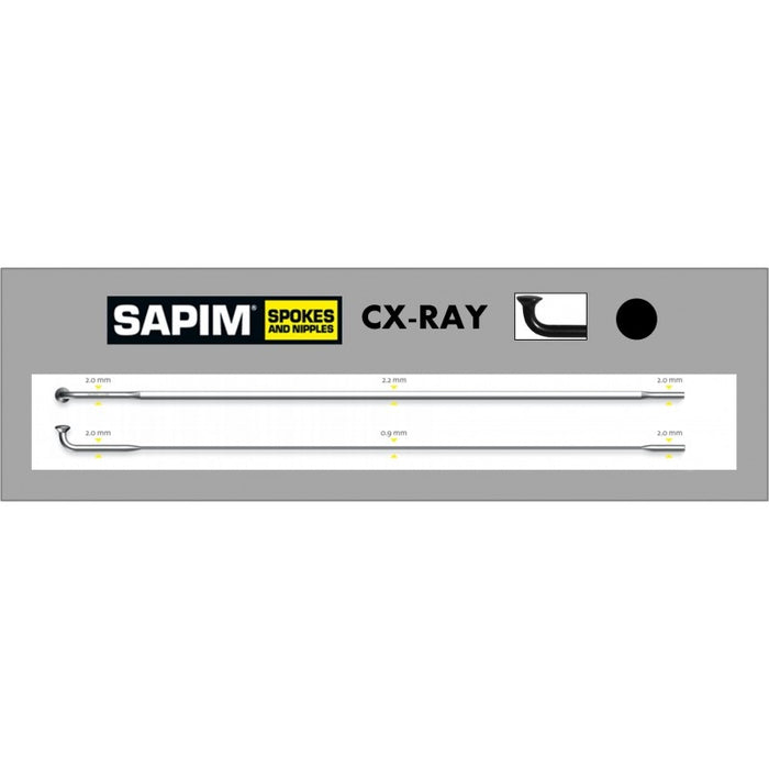 Sapim CX-Ray spaak J-Bend - Zwart