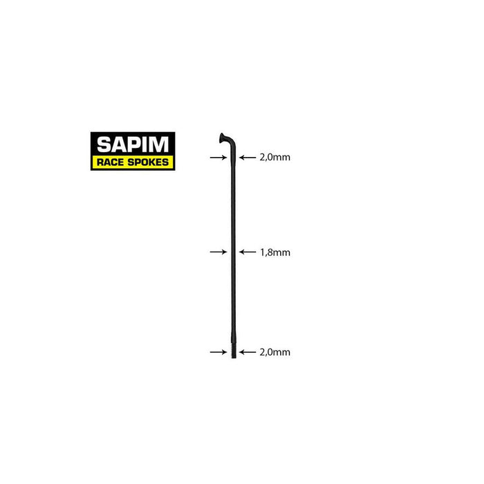 Sapim Race spaak J-Bend - Zwart